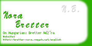 nora bretter business card